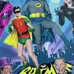 Batman Robin 1966 Ltd. Ed. 215 Art Print 24x36 Joker, Catwoman, Riddler, Penguin