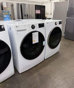 🚨OPEN BOX LG Smart Front-Load Washer & Gas Dryer Set | White | WM4000HWA / DLGX4001W