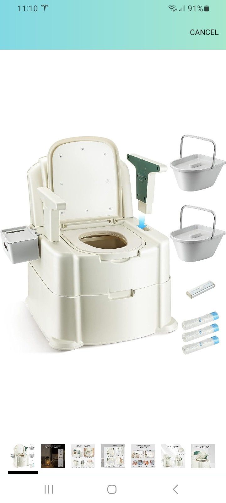 Hybodies Bedside Commode, Portable Toilet for Adults, Commode Chair for