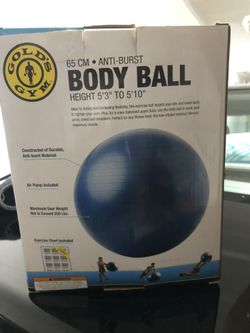 Gold’s Gym Body Ball 65cm Anti-burst (Includes pump)