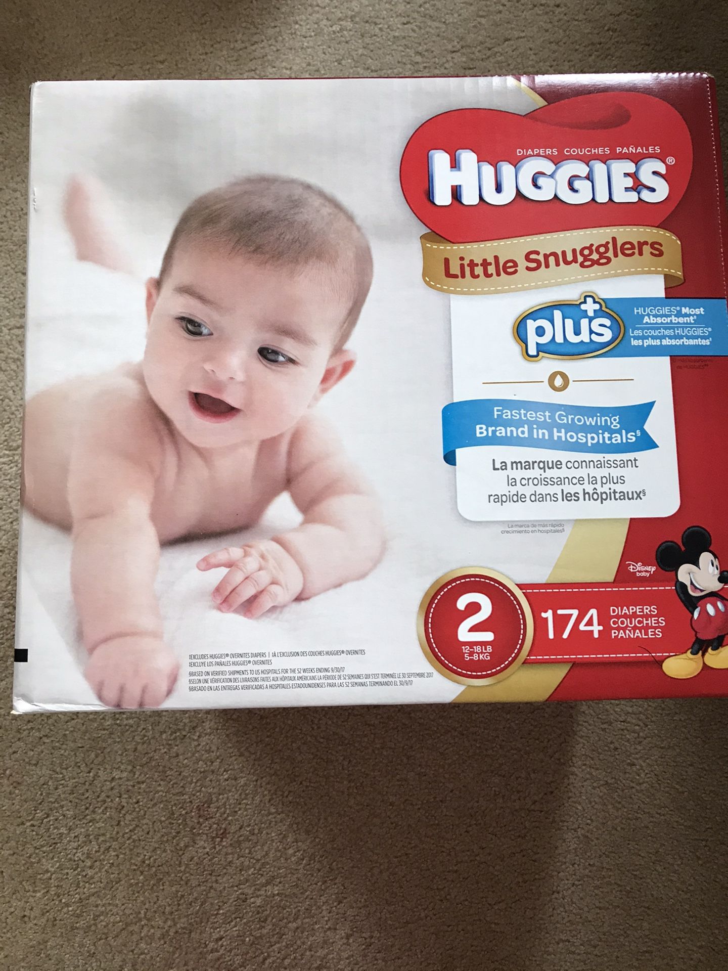 Diapers huggies snugglers size 2 174 count