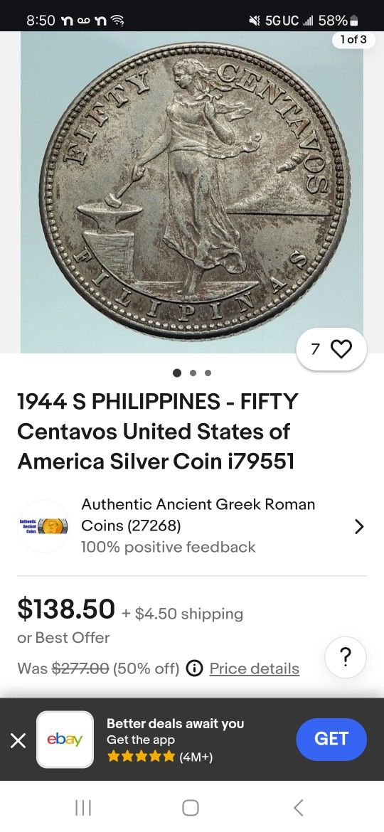 1944 Philippnes Coin