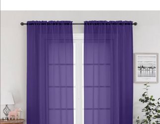 Purple Sheet Curtains 63inch length 42inch wide 2 pcs