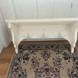 Solid wood bookshelf/coatrack