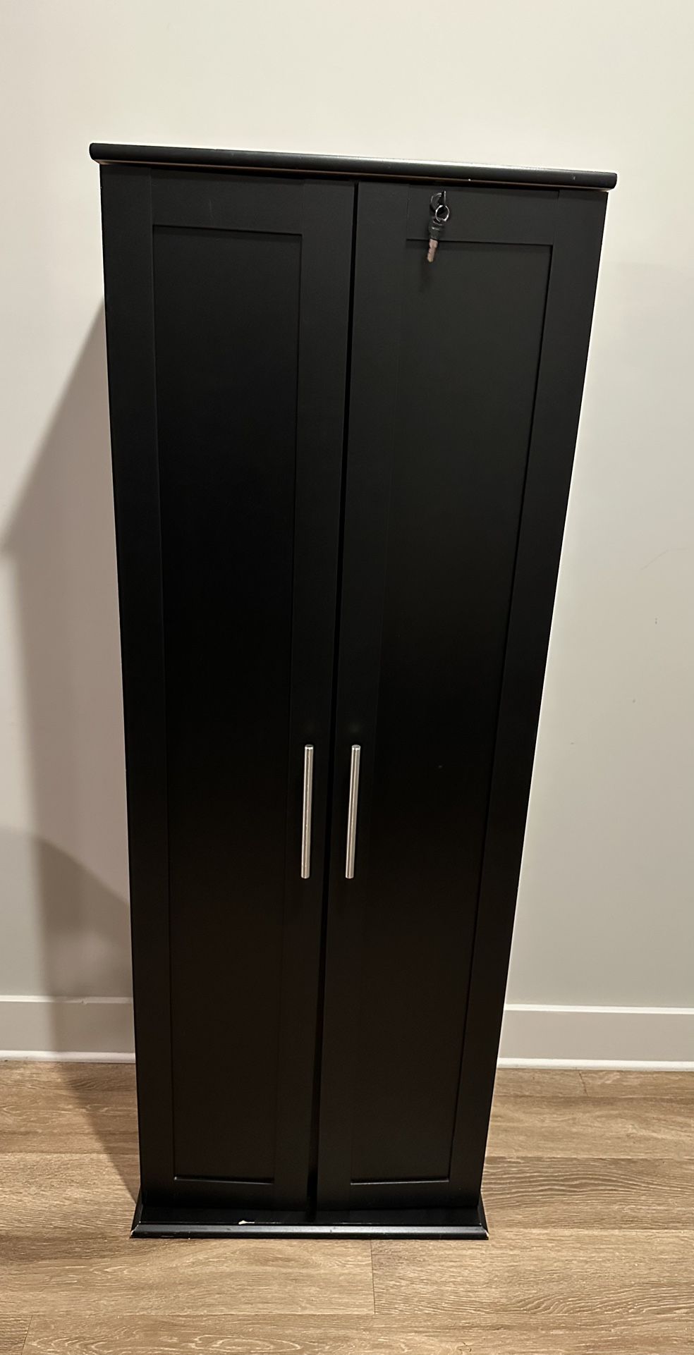 Grande Locking Media Storage Cabinet with Shaker Doors