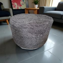 Round Pouf Ottoman 20 x 20 x 14 Inches Boho Floor Poof Home Decor Floor Pouffe Ottoman Foot Rest for Couch Sofa Bean Bag Chairs Living Room Bedroom Gr