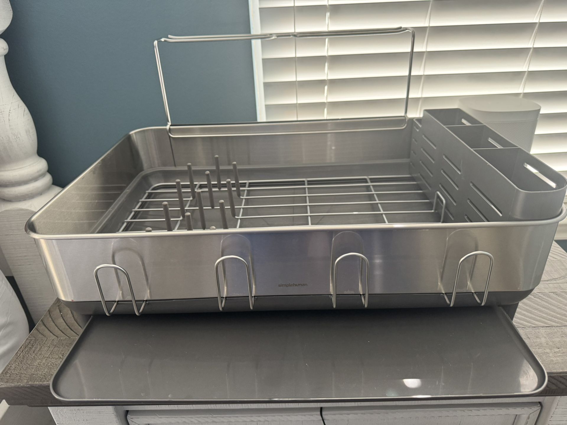 simplehuman Large Capacity Dish Drying Rack with Stainless Steel