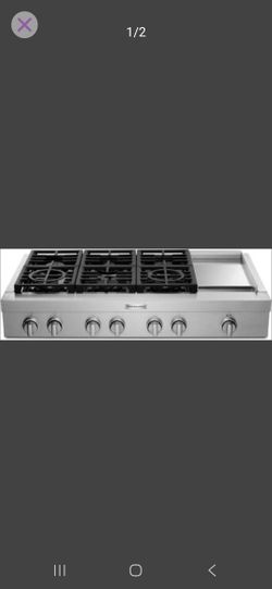 KitchenAid 48" Stainless Steel Commercial-Style Gas Rangetop New