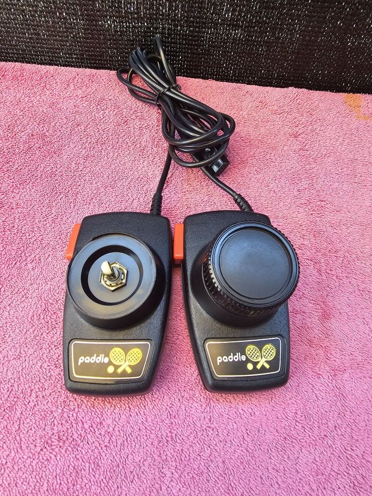 Atari 2600 Pong Tennis Game Dual Paddle Controllers OEM Official Original