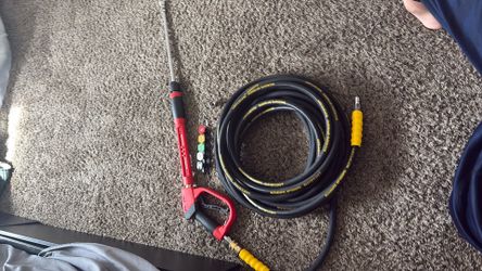 pressure washer spray gun + hose + quick-connect nozzle kit