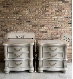 Matching solid nightstands