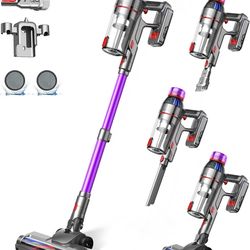 Cuzmok Cordless Stick Vacuum Cleaner - 550W Powerful Cordless Vacuum with HEPA Filter, Up to 50min Runtime & Tangle-Free Lightweight & Detachable Batt