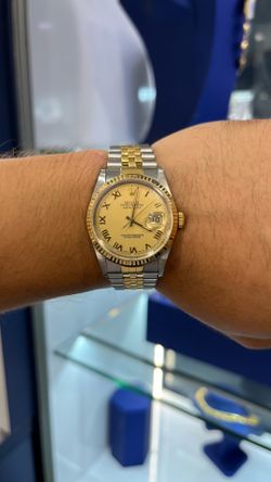 Rolex Datejust 36MM Lemon Black Enamel Dial on Two Tone Jubilee