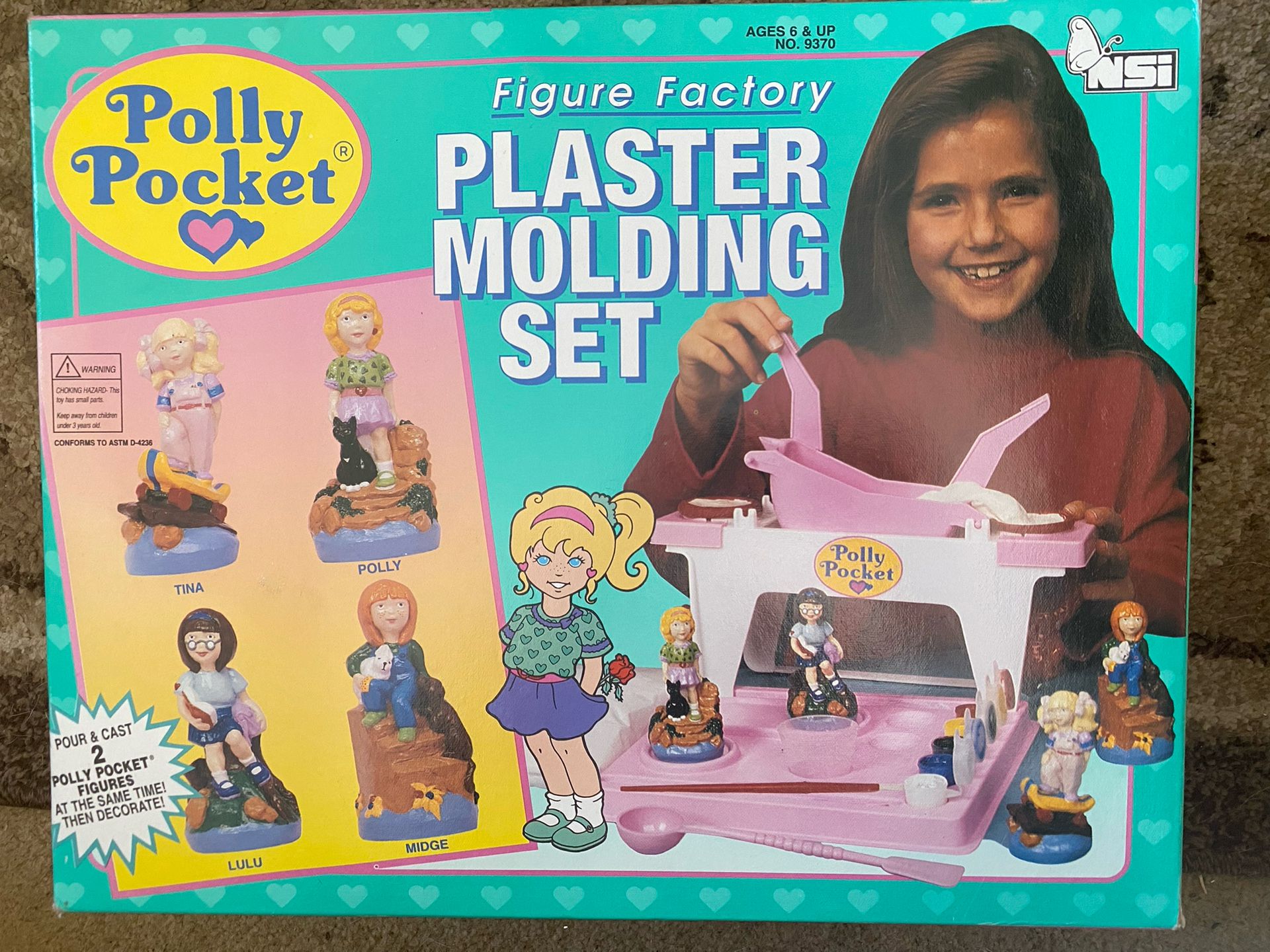 Polly pocket figure factory plaster molding set Rare Used Ex Condition 1994