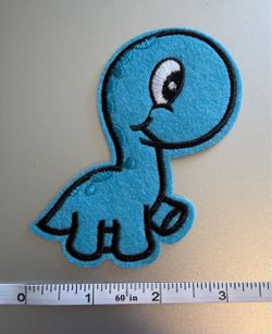 Blue Dinosaur Iron On Patch New  Plant City