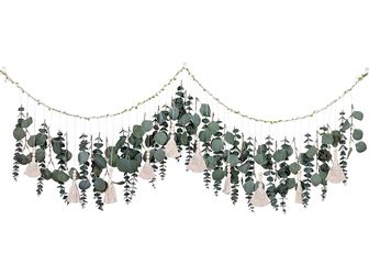 Eucalyptus Wall Decor Artificial Greenery Hanging Plants Large Boho Fake Leaves 5.6 Feet for Bedroom Green&white
