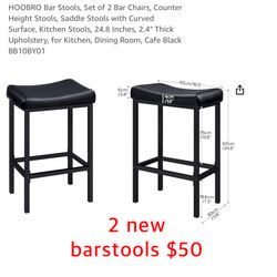 New  Set of Bar Stools $50