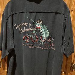 Rare Tommy Bahama Vintage 2000s Embroidered Silk Shirt Medium $35 Ea. Pickup 🛻