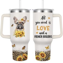 French Bulldog Tumbler 40oz