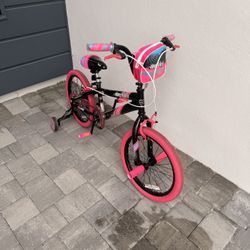 Pink /black Bicycle, 18” Wheels , Child Age 6+