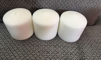 Unscented Candles Set Of 3