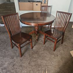 Solid Wood Dining Table With 3 Chairs Pier One