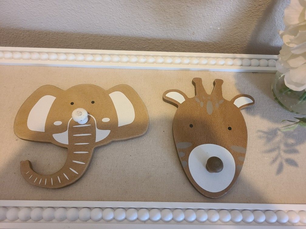 Cute Animal Hooks For Nursery. Both For 6 Dollars