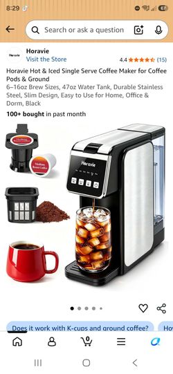 Horavie Hot & Iced Single Serve Coffee Maker