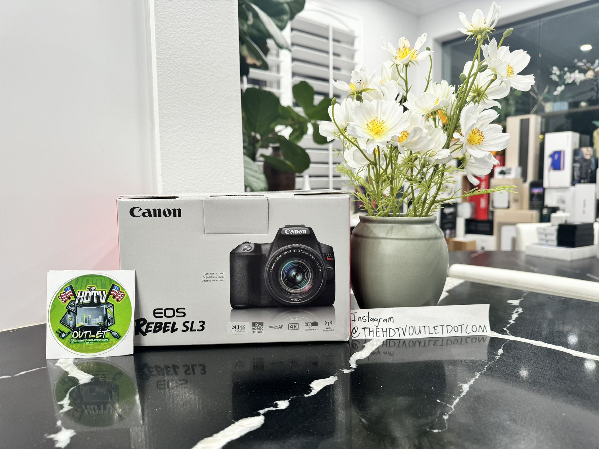Canon EOS Rebel SL3 DSLR 4k Video Camera With EF-S 18-55mm IS sTM Lens