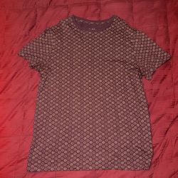 Goodfellow Men's Medium maroon and yellow spotted short sleeve T-shirt M