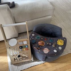 Baby walker & activity center & space chair