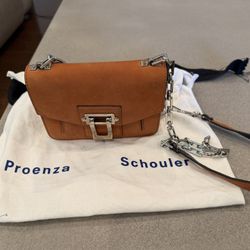 Proenza Schouler Brown Authentic Suede Crossbody Bag
