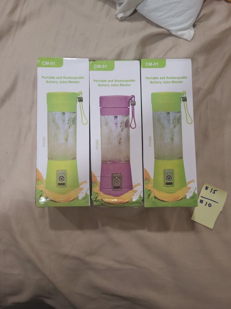 Portable And Rechargeable Blenders 3 Different Colors 