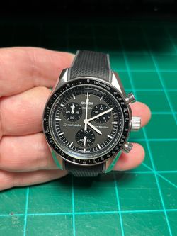 Moonswatch Mod Modified watch  PE50 Quartz movement Stainless Steel Case Black/Gray dial