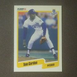 1990 Fleer Tom Gordon Kansas City Royals K.C. #108 Pitcher Baseball Card Vintage Collectible Trading Sports MLB Major League Pro