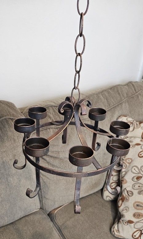 Copper Metal  Chandelier Candle Holder/Attachment included for hanging/Candle holder/Tea light Holder/Clean ready to Hang