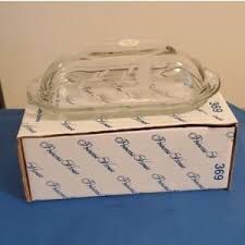 Vintage Princess House Crystal Butter Dish New In Box #369
