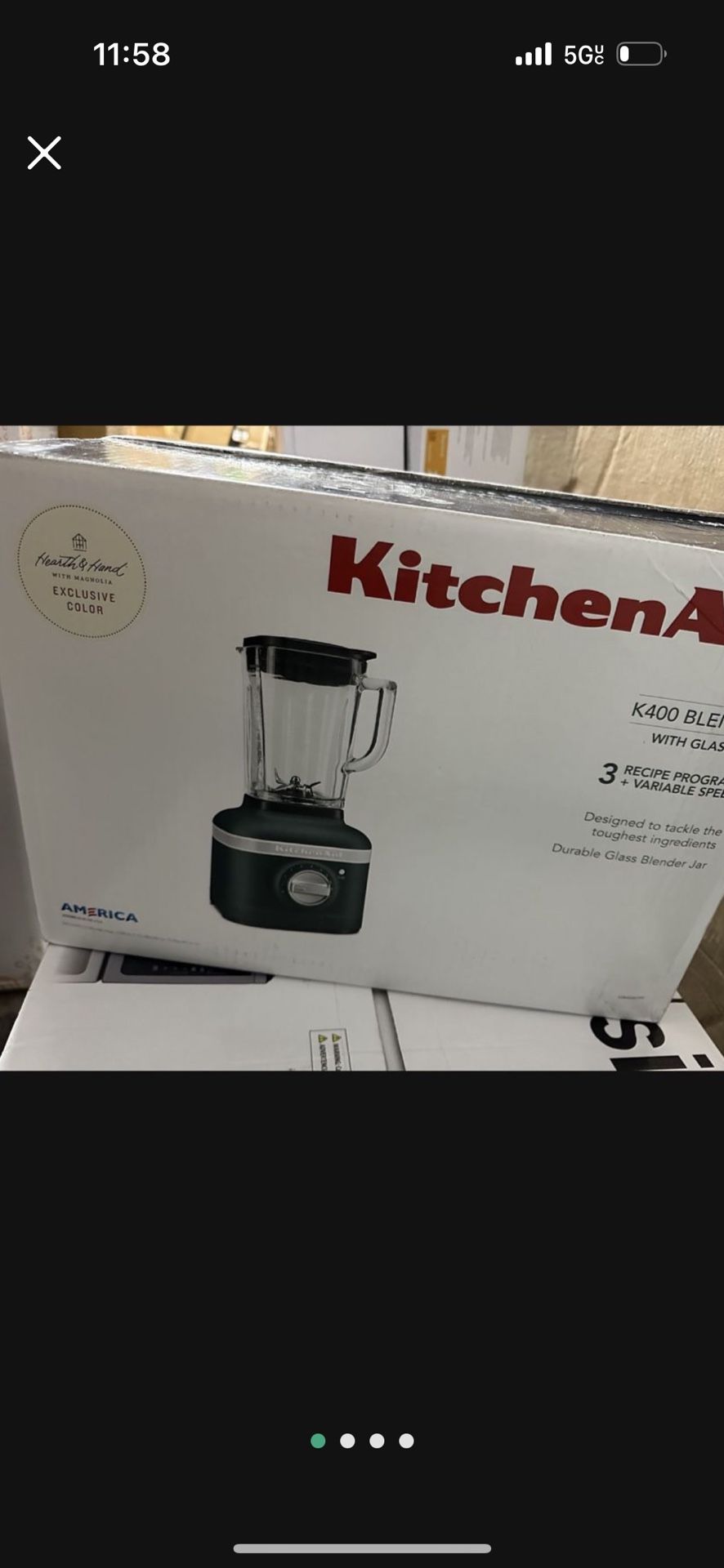 KitchenAid K400 Blender with Glass Jar - Hearth & Hand™ with Magnolia - KSB4026TPP