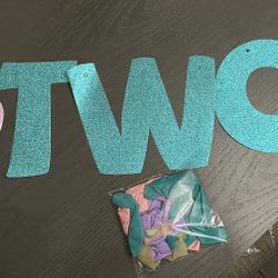 Mermaid 2nd Birthday  Party Decoration 