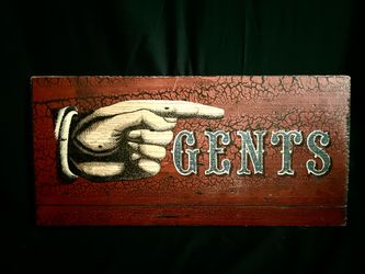 Gents Wooden Sign