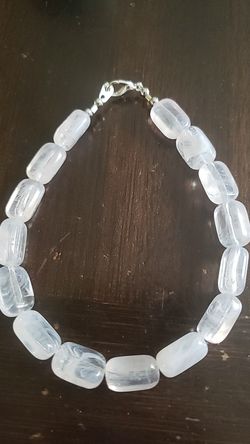 Clear beaded bracelet