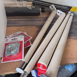 DIY Table. Complete Set of 4 each Waddell Angle Top Hardware Plate and Taper Leg (22" H) 