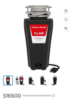 New American Standard Slim-Line 1.25hp Garbage Disposer, Black
$169
Walmart