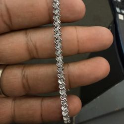 10KT White Gold Tennis Bracelet 40365-4