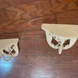 Two Wought Iron Shelves 9X7 inches