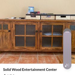 Solid Wood Entertainment Center