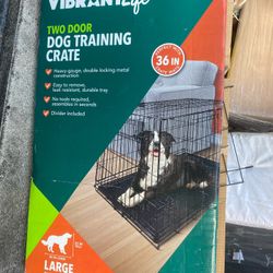 Vibrant Life Two Door Dog Training Crate 