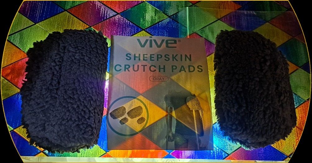 Vive Sheepskin Crutch Pads.