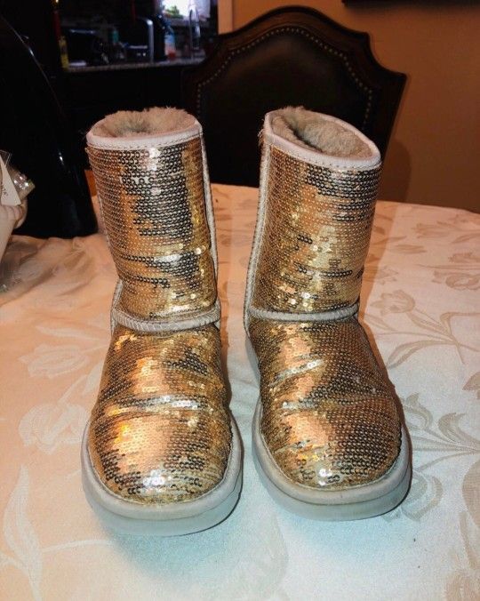 Ugg Australia Gold Sequin Boots