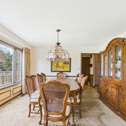 Dining Room Table, 8 Chairs And Buffet